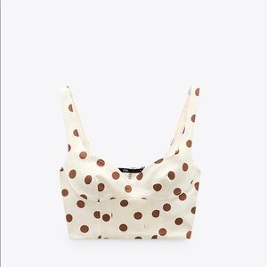 Zara Polka Dot Crop Top